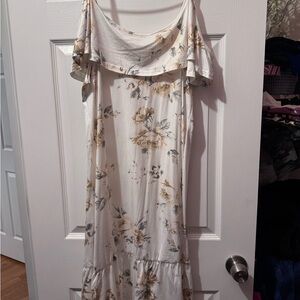Floral Off-Shoulder Maxi Dress